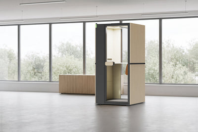 CorePod Cube Solo, akustična kabina, v pisarni (vizualizacija 2)